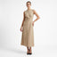 Women’s Sleeveless Round Neck Wrap Midi Dress