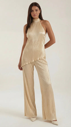 Women’s Sleeveless Top and Wide-Leg Pants Set