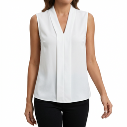 Women’s Sleeveless V-Neck Blouse