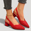 Women’s Slingback Pointed-Toe Block Heels