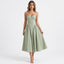 Women’s Spaghetti Strap Fit & Flare Midi Dress