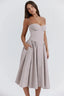 Women’s Spaghetti Strap Fit & Flare Midi Dress