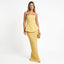 Women’s Strapless Peplum Maxi Dress