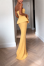 Women’s Strapless Peplum Maxi Dress