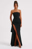 Women’s Strapless Twisted Slit Maxi Dress