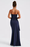 Women’s Strapless Twisted Slit Maxi Dress