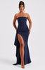 Women’s Strapless Twisted Slit Maxi Dress