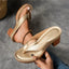 Women’s Thong Strap Low Heel Slide Sandals