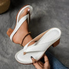 Women’s Thong Strap Low Heel Slide Sandals