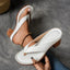Women’s Thong Strap Low Heel Slide Sandals