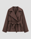 Women’s Cropped Trench Coat with Tie Waist