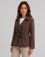 Women’s Cropped Trench Coat with Tie Waist