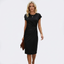 Women’s Twisted Front Short Sleeve Midi Dress