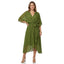 Women’s V-Neck Chiffon Midi Dress with Tie Waist