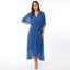 Women’s V-Neck Chiffon Midi Dress with Tie Waist