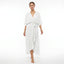Women’s V-Neck Chiffon Midi Dress with Tie Waist
