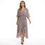 Women’s V-Neck Chiffon Midi Dress with Tie Waist