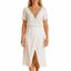 Women’s V-Neck Midi Dress with Front Slit