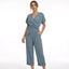 Women’s Wrap-Front Top and Tailored Trousers Two-Piece Set
