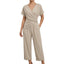 Women’s Wrap-Front Top and Tailored Trousers Two-Piece Set