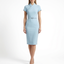 Women’s Asymmetrical Midi Dress with Belt