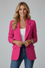 Women's Blazer | Notched Lapel, Single-Button Closure 6