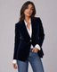 Women's Blazer | Velvet Texture, Structured Shoulders 0