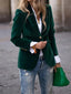 Women's Blazer | Velvet Texture, Structured Shoulders 5