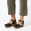 Women’s Block Heel Clogs with Adjustable Strap and Cushioned Insole