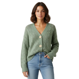 Women’s Button-Front Knit Cardigan