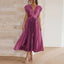 Women's Casual Pleated Maxi Dress
