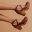 Women’s Closed Toe Ankle Strap Wedge Heels