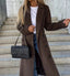 Women's Coat | Long Silhouette, Notched Lapel Collar 0