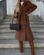 Women's Coat | Long Silhouette, Notched Lapel Collar 2