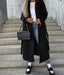 Women's Coat | Long Silhouette, Notched Lapel Collar 3