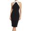 Women’s Contrast Halter Neck Bodycon Midi Dress