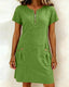 Women's Dress | A-Line Silhouette, Short Sleeves 1