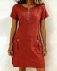 Women's Dress | A-Line Silhouette, Short Sleeves 2