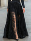 Women’s Evening Gown | Structured Bodice, Lace Overlay, Thigh-High Slit 3