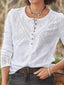 Women’s Eyelet Blouse | Half Button Placket, Embroidered Front 0