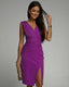 Women’s Fitted Cocktail Dress | V-Neckline, Side Slit 7