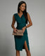 Women’s Fitted Cocktail Dress | V-Neckline, Side Slit 9