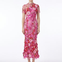 Women’s Floral Embroidered Sheer Maxi Dress
