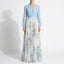 Women’s Floral Maxi Dress with Sheer Sleeves and Flowing Silhouette