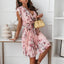 Women’s Floral Midi Dress | Wrap Style, Tie-Knot Belt 4