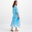 Women’s Floral Midi Dress with Three-Quarter Sleeves