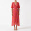 Women’s Floral Summer Dress | Midi Length, Puff Sleeves,V-Neckline