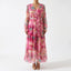 Women’s Floral Summer Dress | Wrap Design, Long Sleeves