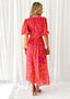 Women’s Floral Summer Dress | Midi Length, Puff Sleeves, V-Neckline 2