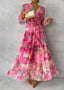 Women’s Floral Summer Dress | Wrap Design, Long Sleeves 1